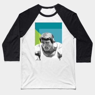 Arnold Schwarzenegger Greyscale Abstract Pop Art Baseball T-Shirt